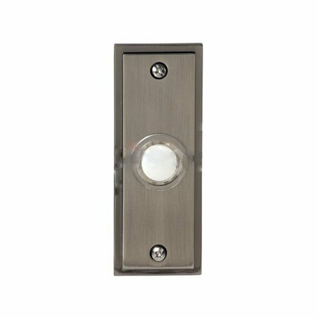 AMERICAN IMAGINATIONS Rectangle Brushed Nickel Push Button in Stainless Steel AI-37403